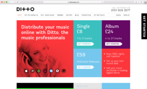 Ditto Music website